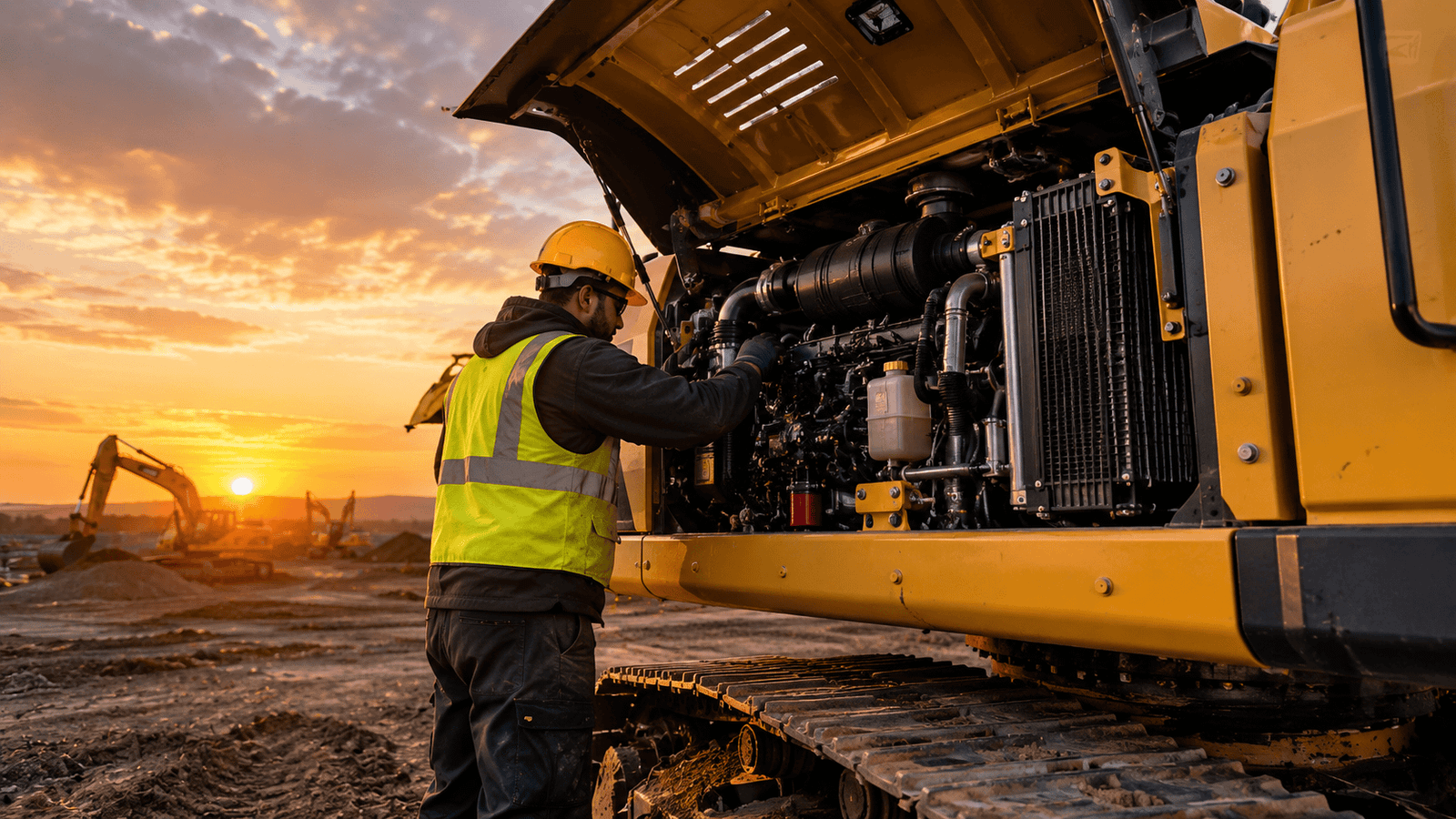Excavator maintenance guide and inspection process